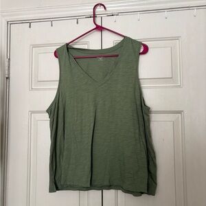 Old Navy Sage Green V-Neck Tank Top